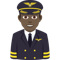 Man Pilot- Dark Skin Tone emoji on Emojione